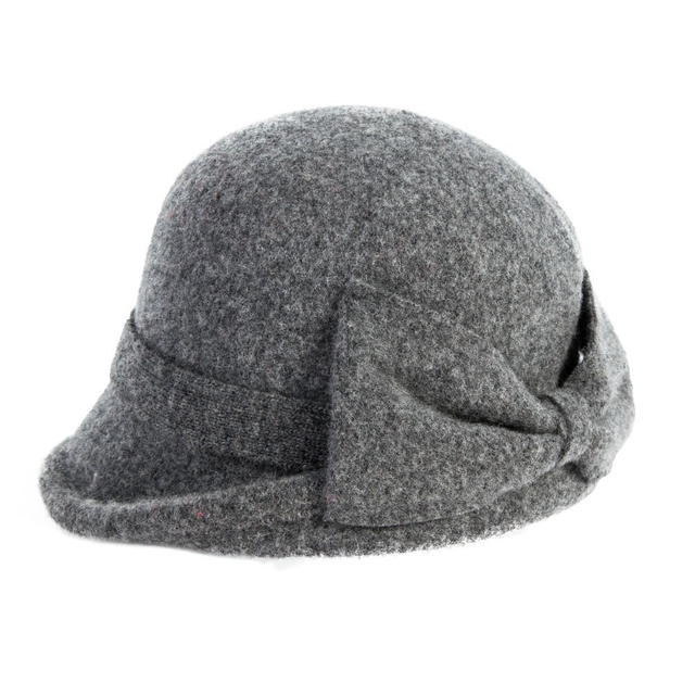 grey felt cloche hat
