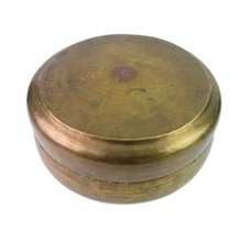 Traditional Indian Kitchen Utensils Old Brass Bread Box Chappati Dabba. G66-1144