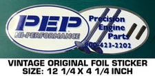 PRECISION ENGINE PARTS ORIGINAL FOIL STICKER DECAL NHRA RACING - HI-PERFORMANCE