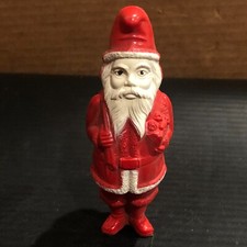 1940'S VINTAGE CELLULOID PLASTIC 4-1/2" TALL, SANTA CLAUS, FREE SHIPPING