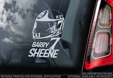 Barry Sheene - Car Window Sticker - Motorbike Superbike HELMET Racing Decal - V2