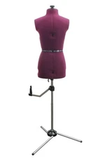 Dress form RT-P with Tri-Pod Stand Adjustable, Petite, Burgundy