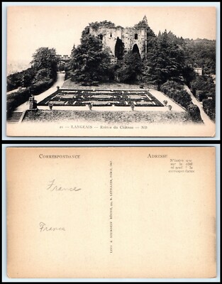 FRANCE Postcard - Langeais, Ruine du Chateau O4