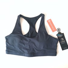 MPG Exert Sports Bra NWT Medium Support Padded Dk Teal Racerback Sz L