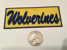 The University Of Michigan Wolverines Vintage Embroidered Iron On Patch 4  X 1.5