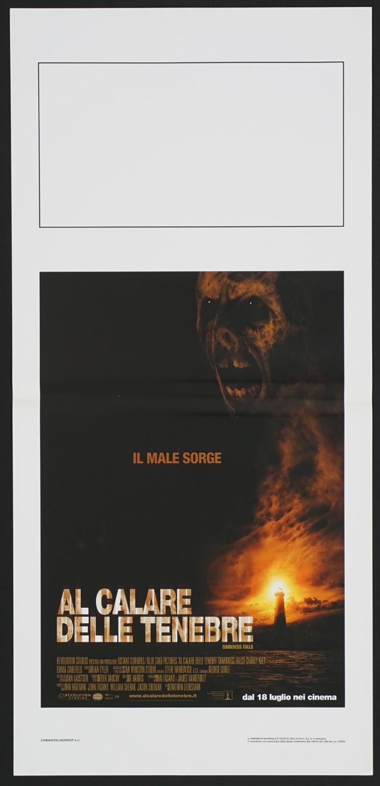 Locandina originale film Darkness (2002) - Regia di Jaume Balagueró