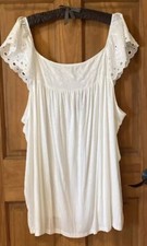 TORRID BLOUSE SHORT SLEEVE SQUARE NECK KNIT EYELET TOP 6 6X 6XL 30 NEW