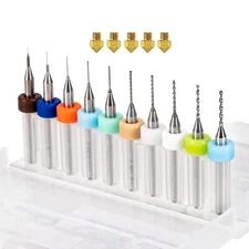 TRONXY 3D Printer Nozzle Cleaning Kit, 10 pcs 0.1-1.0 mm Needles Drill Bits +...