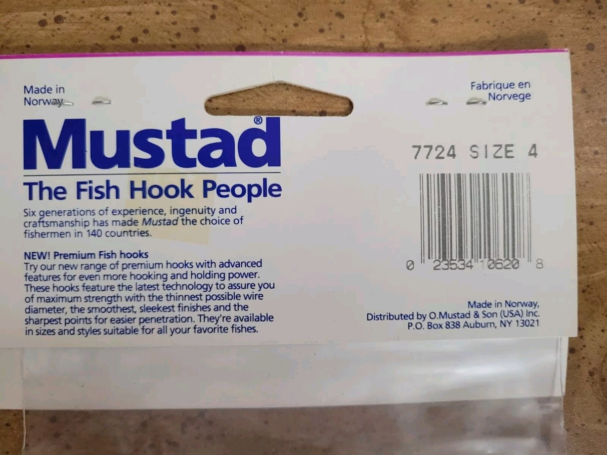 100 Ami O. Mustad &amp; Son 7724 Bronzati, Forgiati, Misura 3, Per Luccio, Made In Norway
