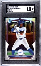 2023 Bowman Chrome Draft Dylan Campbell 1st Prospect Refractor #BDC-181 SGC 10