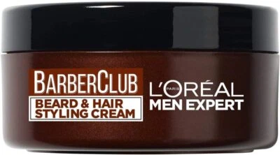 L'Oreal Men Expert Barber Club Beard Hair & Mo Styling Cream 75ml FAST FREE P&P