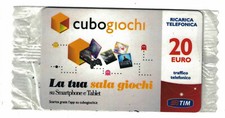 RICARICA TIM 20 euro usata- CUBO GIOCHI con involucro originale trasparente