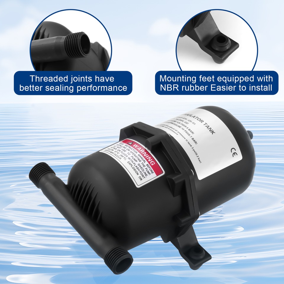 Seaflo Marine RV Water Accumulator Tank Boat Water Pump Pressure - Foto 2