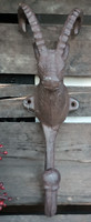 ❤️GroßEr Steinbock Haken Garderobe Gusseisen Antiklook Jagd Vintage Alpen❤️