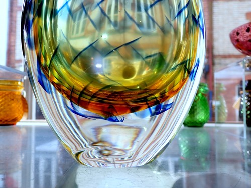 Murano Somerso Beak Glass Vase Pitcher Tutquoise Amber Clear Superb Rare Vintage - Picture 8 of 15