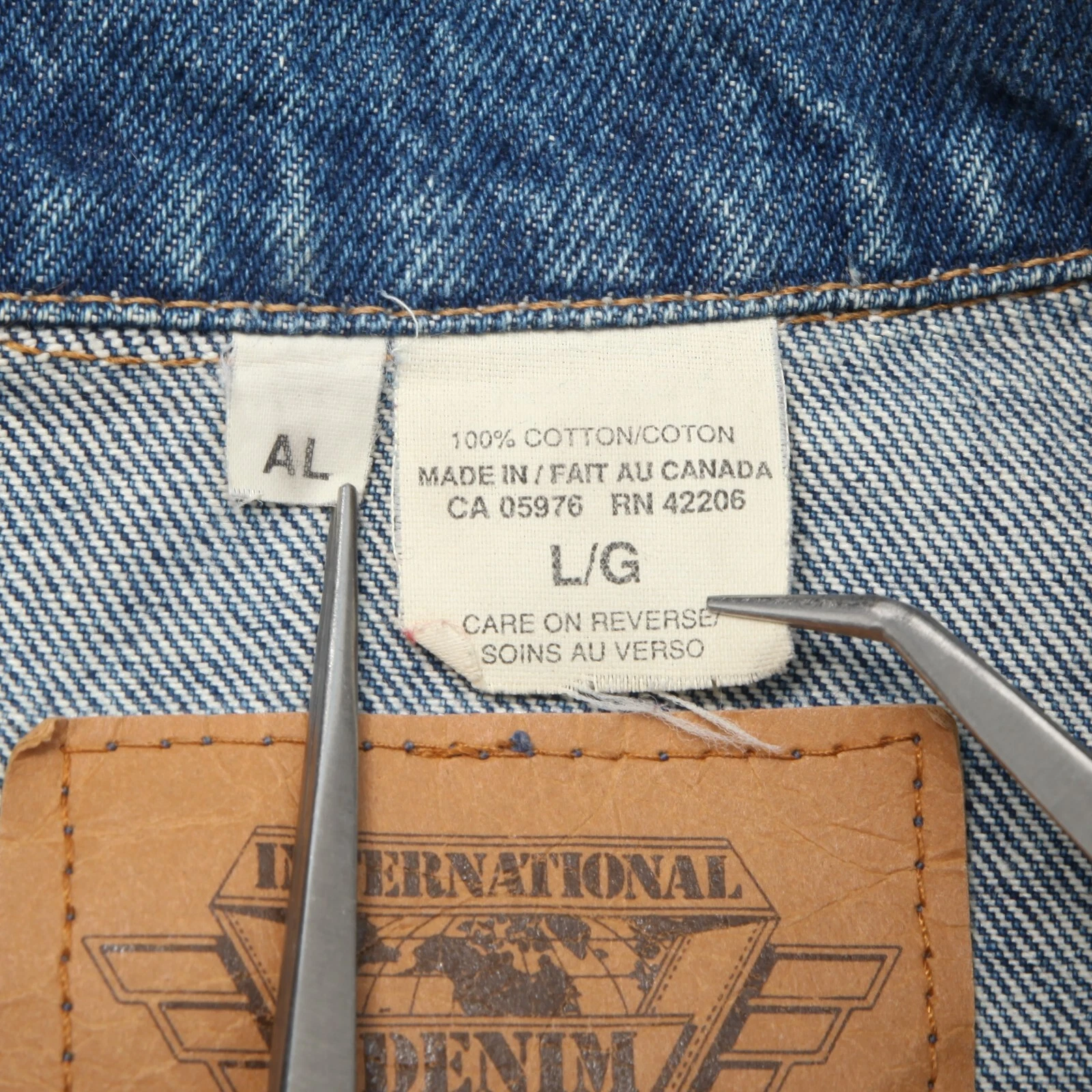 Vintage 1992 Caesar's Palace World Champion Holyfield Holmes Denim Jacket Mens L - product detail image 5