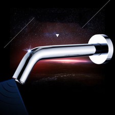 Wall Mount Automatic Electronic Sensor Faucet Bathroom Basin Vessel Sink Tap