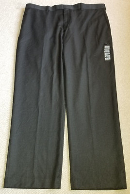 NWT  Mens Pants-JOHN HENRY-gray rayon blend ''classic fit'' flat front-40x30