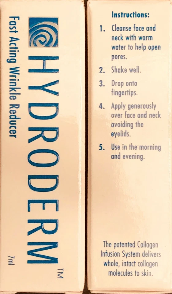 Suero reductor de arrugas facial de acción rápida Hydroderm Original - 2 botellas, 7 ml - EE. UU. Foto 4 de 4