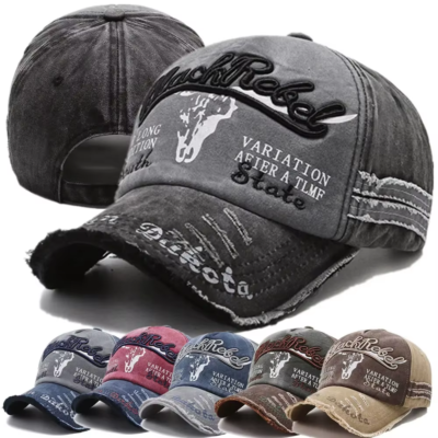 #ad Washed Cotton Baseball Cap – Unisex Vintage Style Caps Cool Snapback Hip Hop Hat $11.44