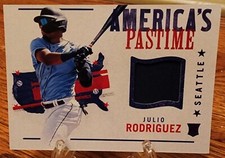 2022 Chronicles America's Pastime Swatches Red #APS-JR Julio Rodriguez Mariners