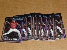 2024 Topps 582 MONTGOMERY CLUB FOIL LOT OF 18 KELVIN CACERES ANGELS RC #680