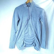 Athleta Quarter zip Pullover Sweatshirt Size Medium light gray