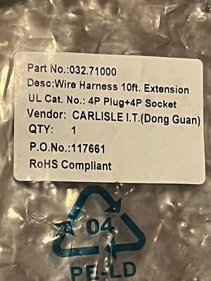 Hytrol 032.81000 | WIRING HARNESS  10FT LG  EXTENSION 4-PIN main image 1