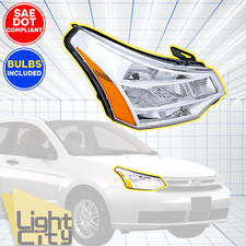 For 2008-2011 Focus Ssesessel Passenger Headlight With Bulb Chrome Trim Rh