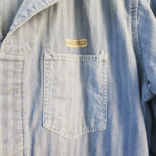 Tuta Vintage Universale Chicago Spina di Pesce Denim Meccanico Agricoltore Cosplay 48 USA - Foto 8 di 17