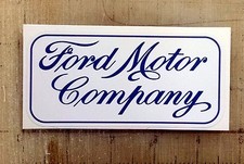 Vintage Ford Motor Co Blue Sticker Decal 4.5x2.2 Vintage Ford Motor Co Blue Sticker Decal 4.5x2.2