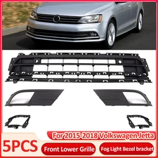 FIT 2015-2018 Volkswagen Jetta Front Lower Grille & Fog Light Bezel bracket 5PCS