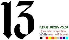 13 lucky charm gothic evil Adhesive Vinyl Decal Sticker Car Truck Window Boat 6"