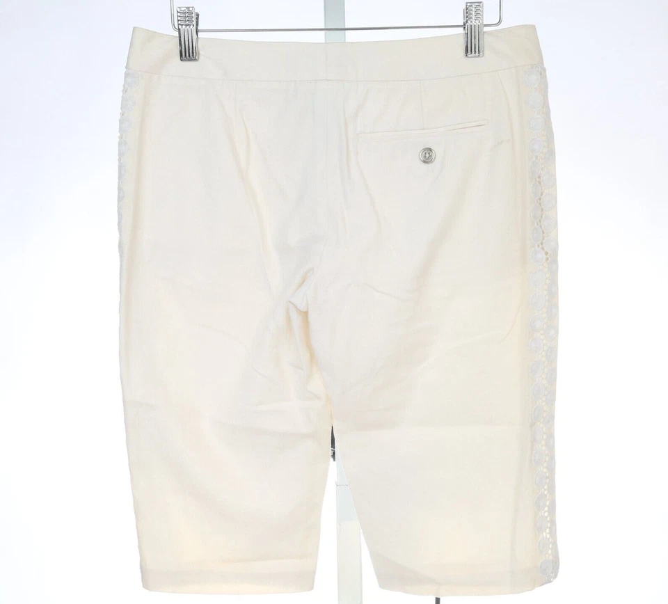 Catherine Malandrino White Eyelet Lace Side Stripe Shorts Womens Size 2 XS NWT - Image 2 of 4