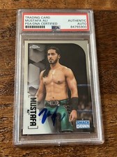 Mustafa Ali IP Signed Topps Chrome Card Psa Dna Coa Slabbed Autographed WWE