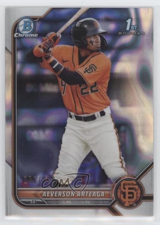 2022 Bowman Chrome Prospects Lava Refractor /399 Aeverson Arteaga #BCP-82 0fz3