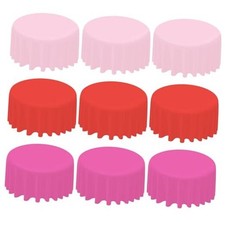 9pcs Valentine's Day Disposable Plastic Tablecloth, 54 Inch Waterproof