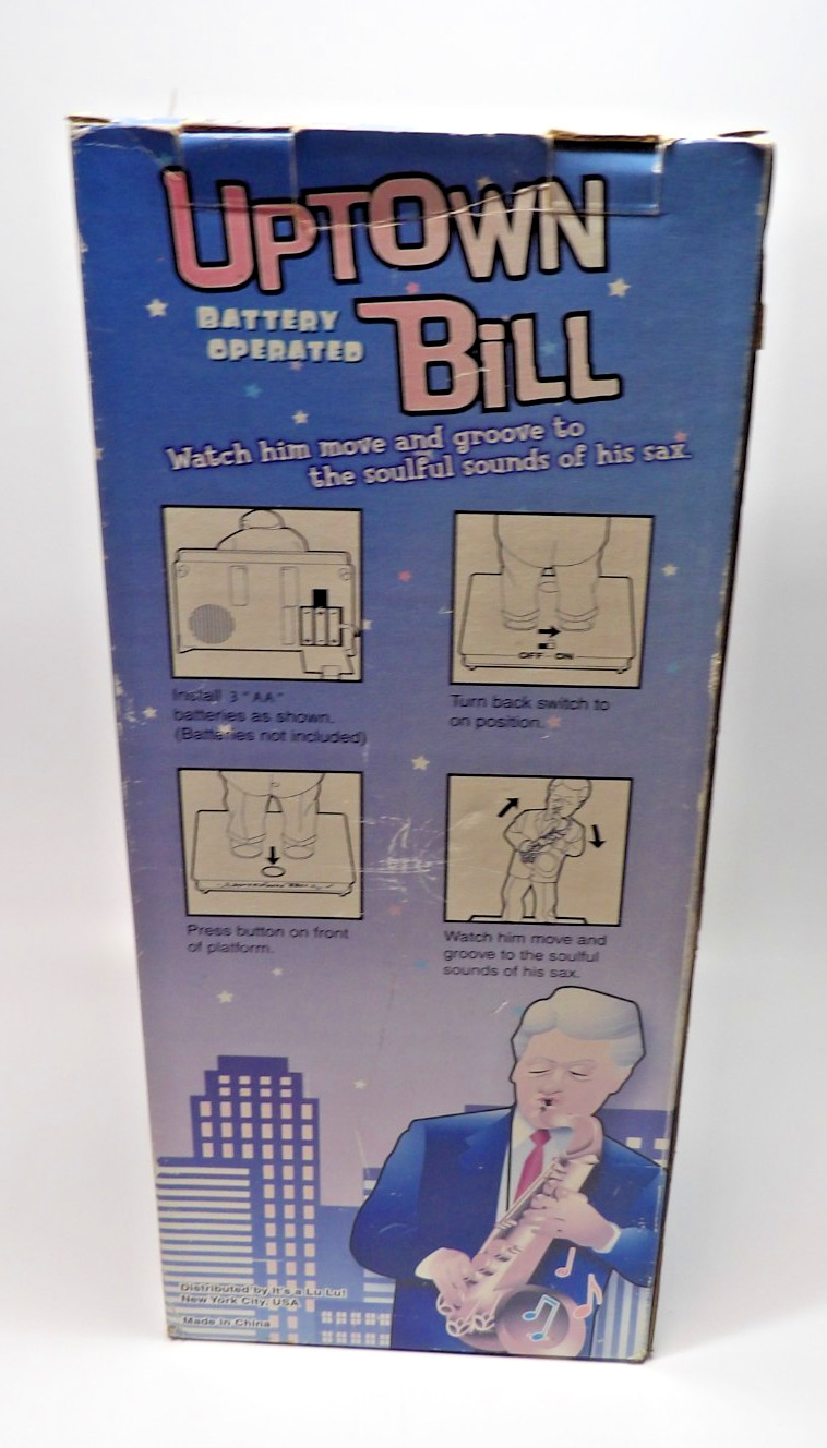 Vintage President Bill Clinton aka "Uptown Bill" Playing Saxophone 14"