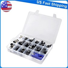 37 Heavy Duty Quick Connect Air Hose Fitting Kit 1/4" 3/8" 1/2" Push to Connect