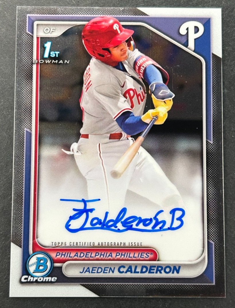 2024 Bowman Chrome 1st - Jaeden Calderon #CPA-JCN Philadelphia Phillies - AUTO