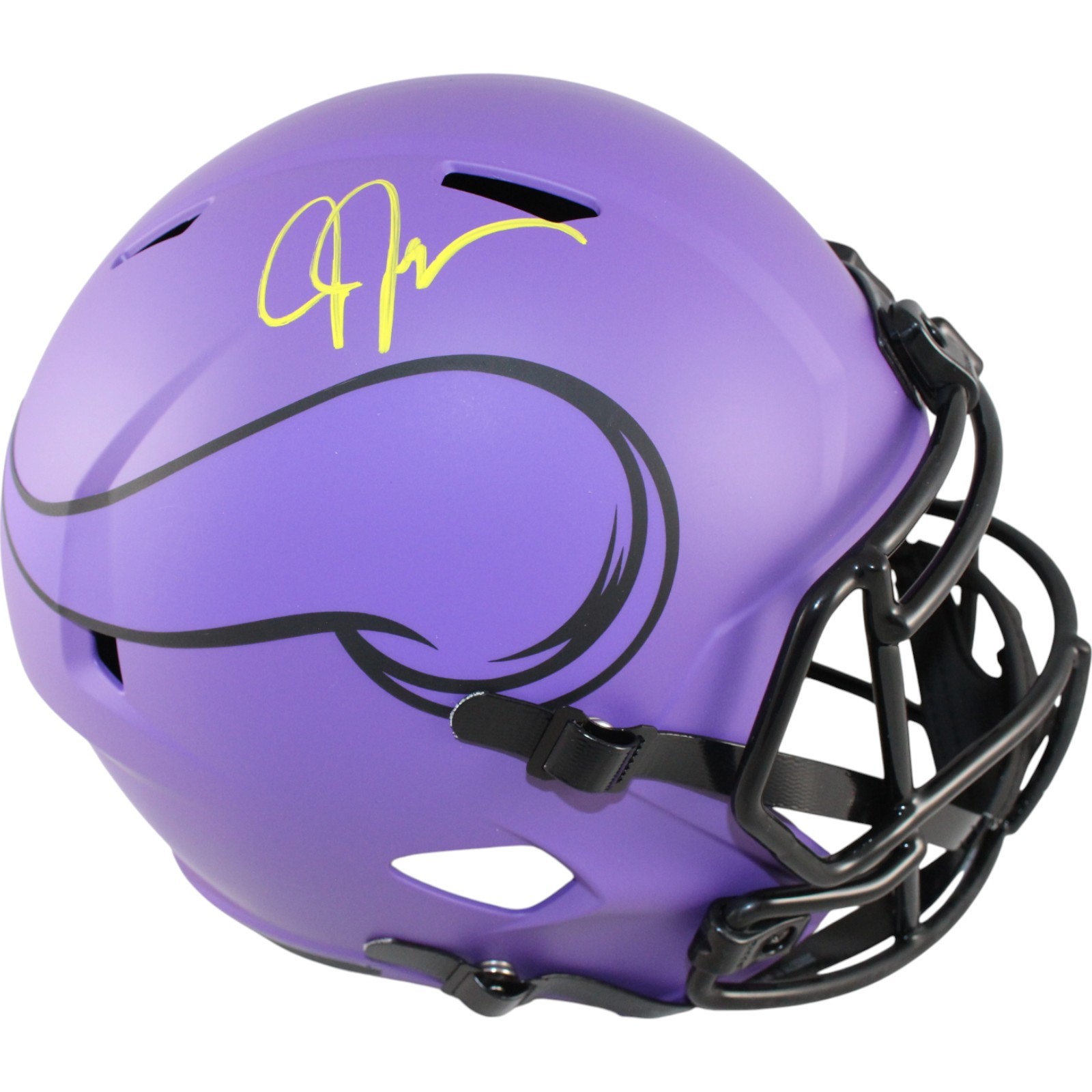 Jefferson Autographed Signed Minnesota Vikings Justin F/S Rave Helmet Beckett 50135 