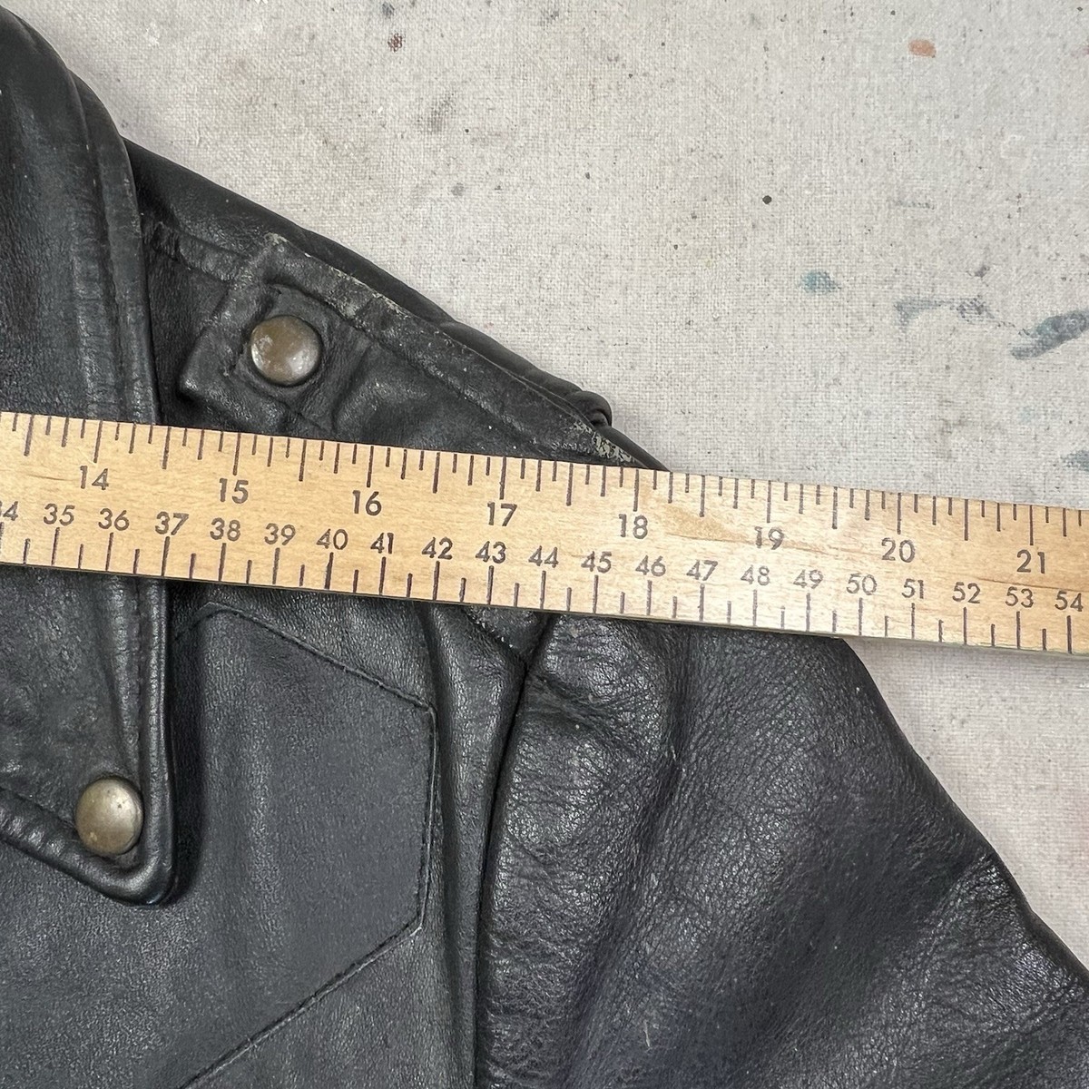 Vintage 70s Lesco Leathers Black Motorcycle Jacket Men 42