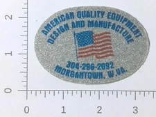 Vintage Quality Bit Machine Morgantown West Virginia Coal Mine Sticker Decal