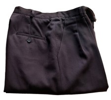 Vtg Lauren Ralph Lauren Pants Wool Pleated Cuffed Fully Lined Brown W 10 USA