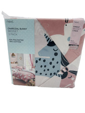 Next Single Bedding – Charcoal Bunny & Unicorn – Twin Pack (2 Pack) Kids Duvet S