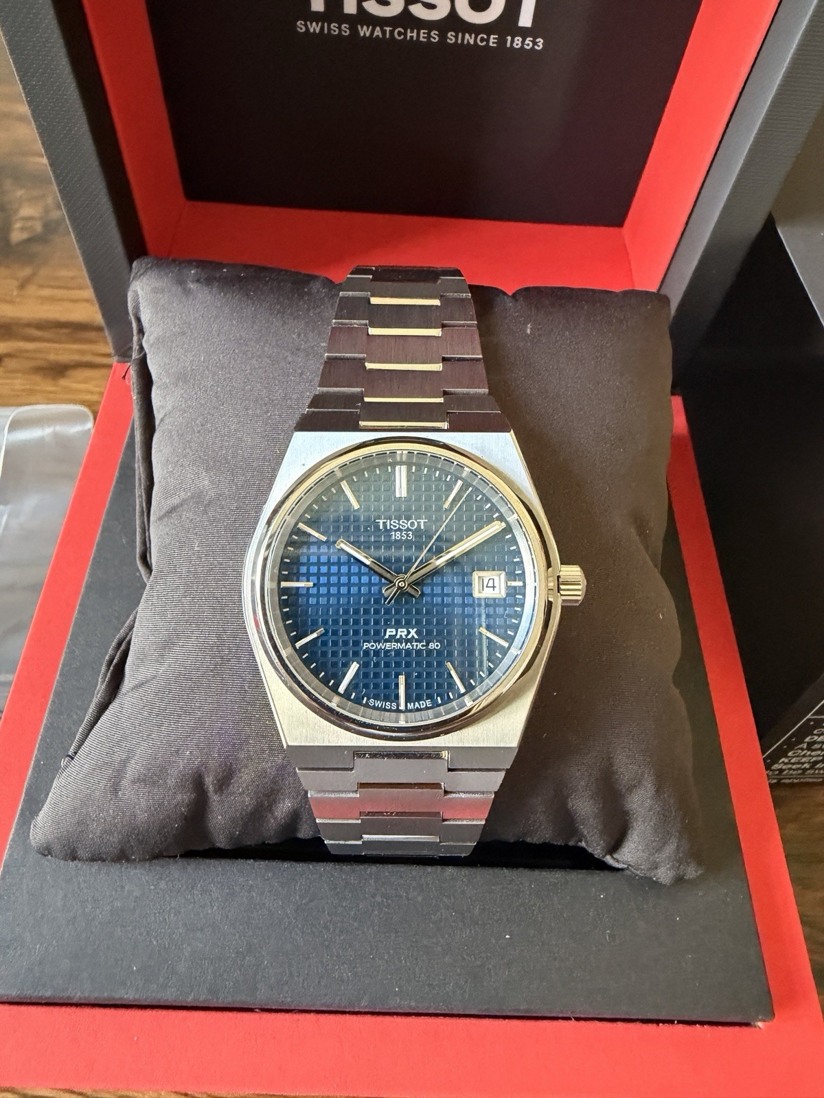 Tissot PRX 38mm Blue Dial Titanium Watch T1378074404100 image 2