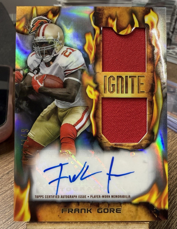 Topps 2023 Composite Ignite Patch Auto Frank Gore /125 #RIRPA-FG