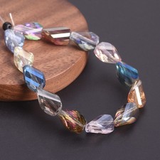 20pcs Helix 11x8mm Shiny Faceted Crystal Glass Loose Beads For Jewelry Making