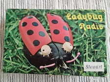 RARE VINTAGE - STEWART  LADYBUG 🐞 HAND HELD  AM RADIO - HONG KONG   WORKS   NOS