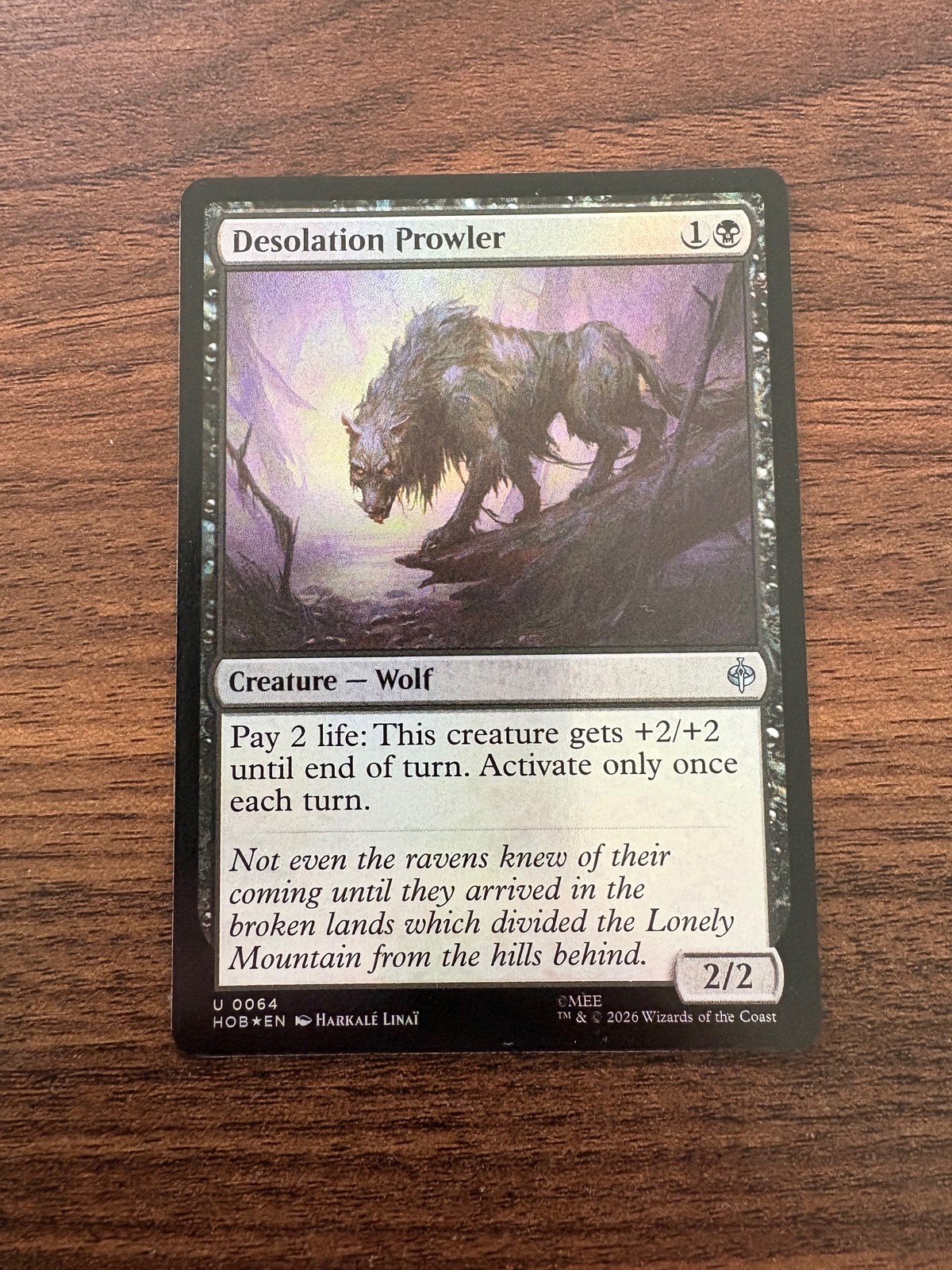 Magic the Gathering The Hobbit #64 Desolation Prowler Foil NM
